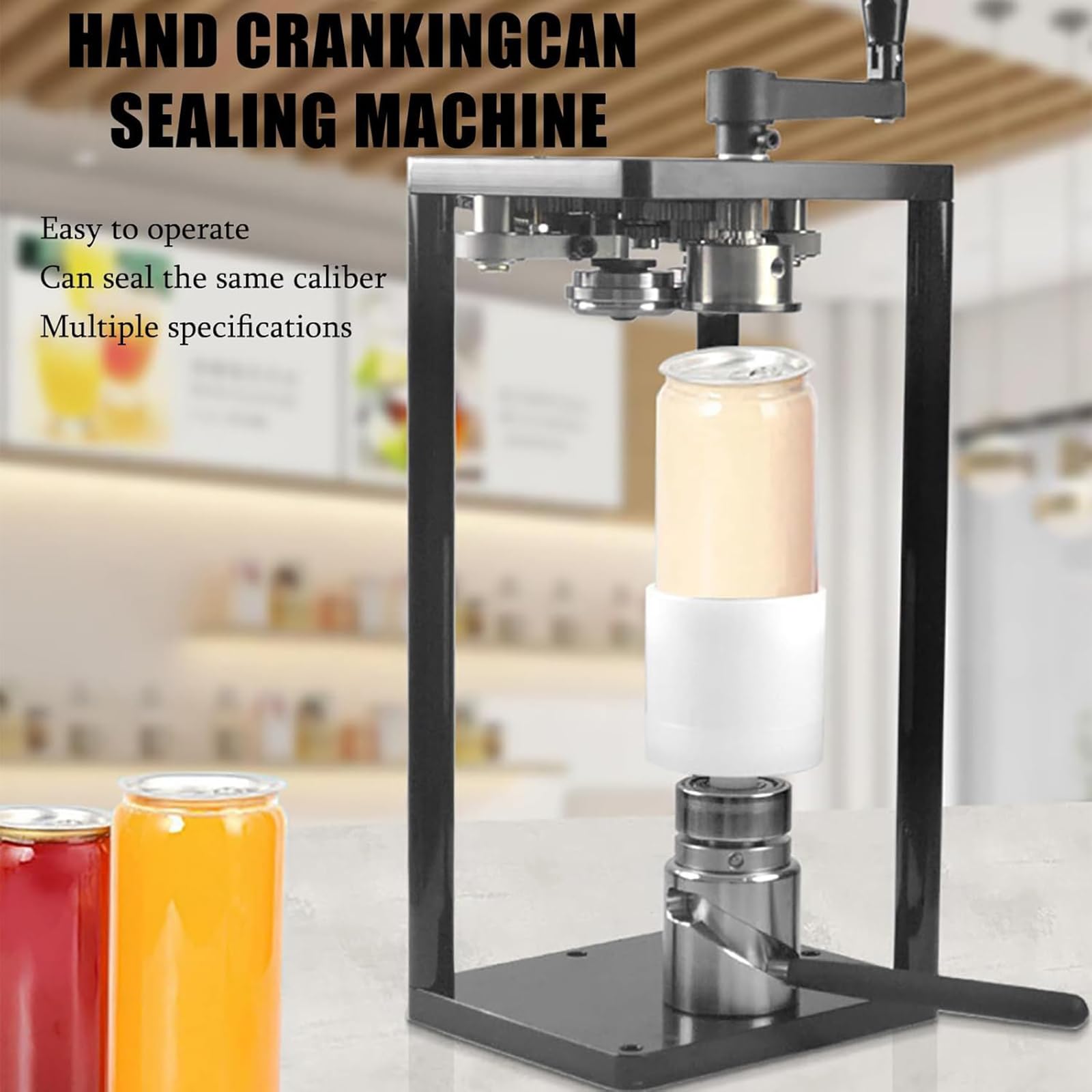 Manuelle Dosenversiegelungsmaschine für präzises Versiegeln, ideal für den privaten und gewerblichen Gebrauch bei der Konservierung von Konserven, Milchtee und Kaffee