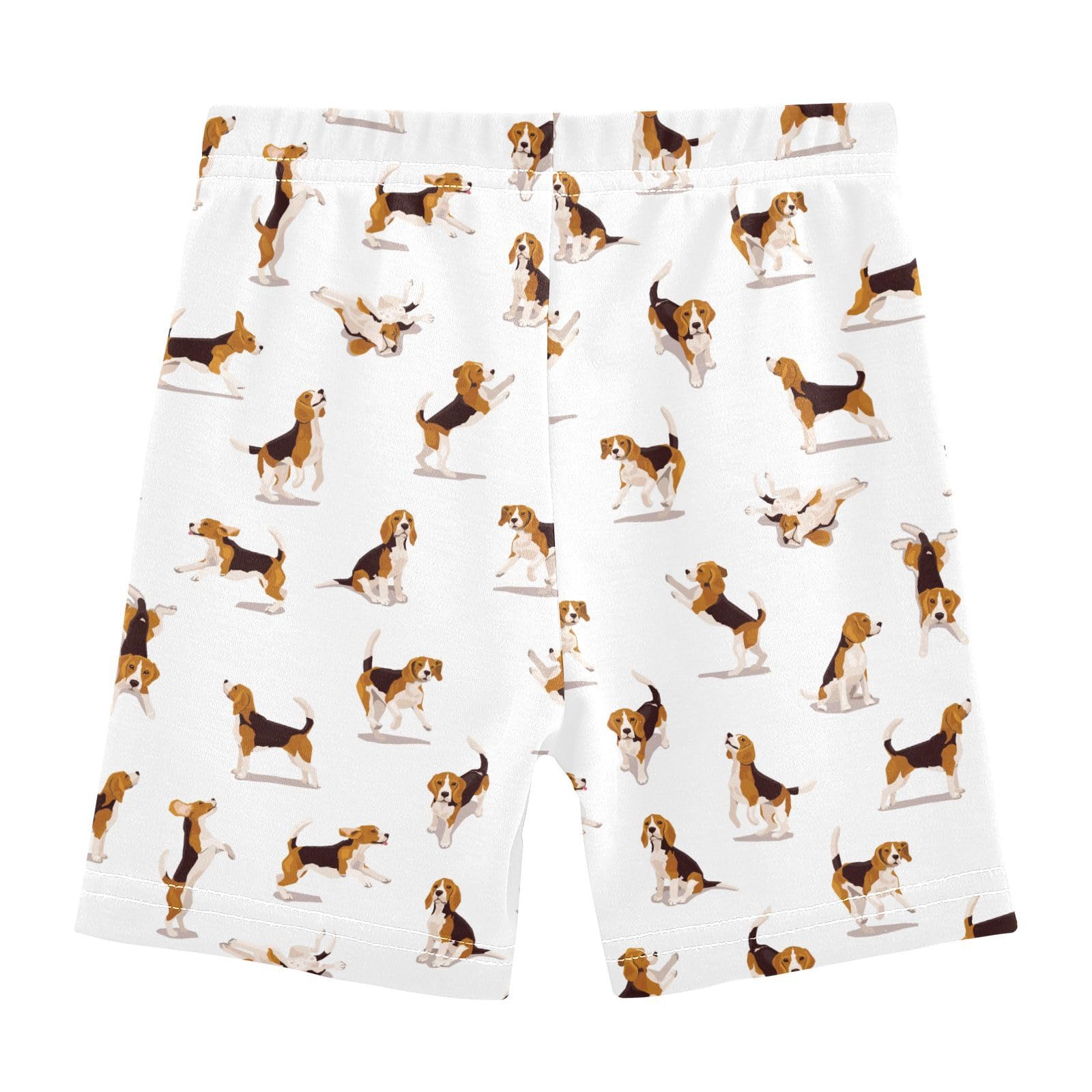 JHKKU Girls Cute Beagle Dog Shorts Cotton Cartwheel Bike Kids Biker Under Dress Dance Short Girl Clothes 10Y