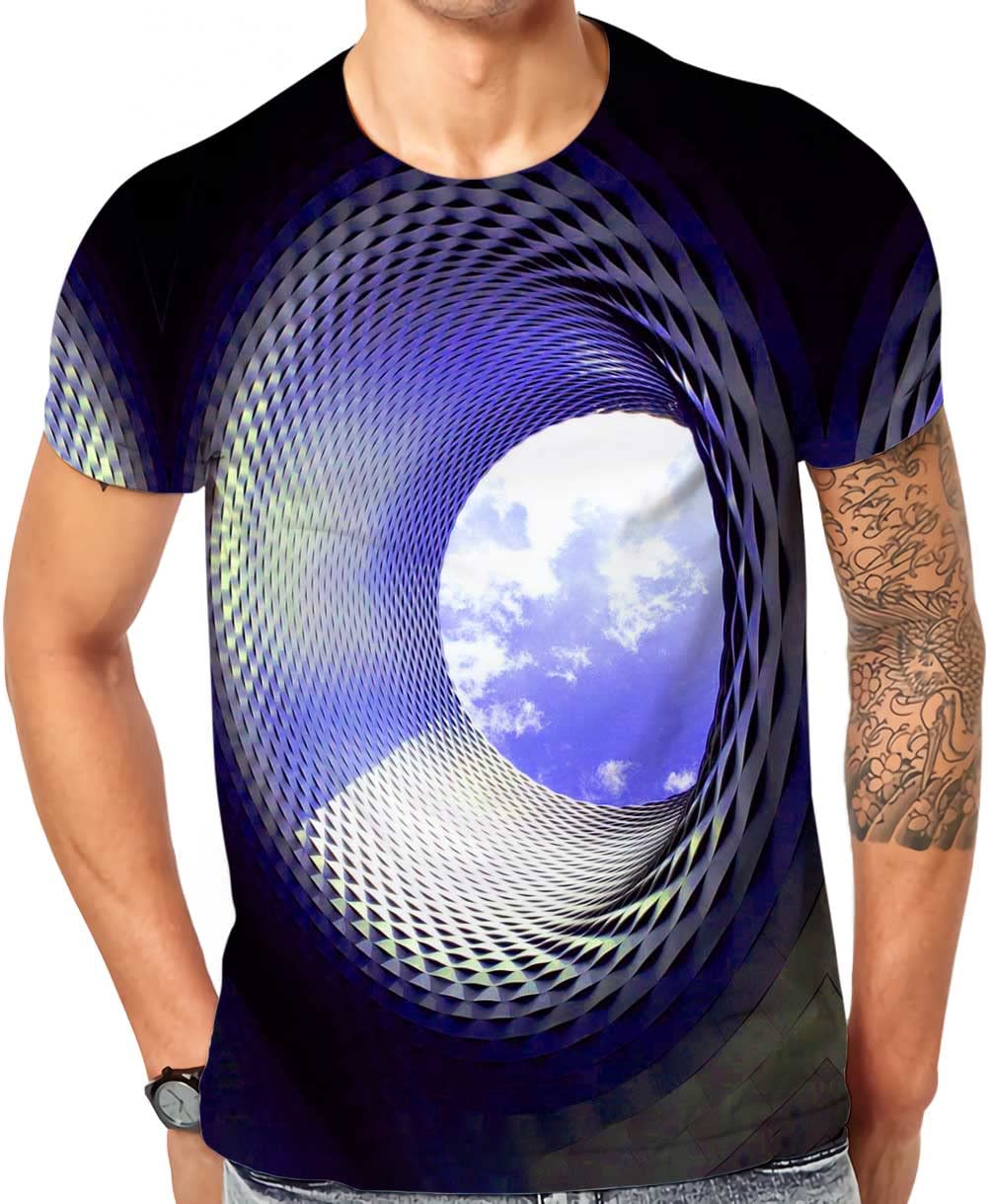 CndeyikeMens 3D Print T Shirt，Funny Cool Graphic Tees for Men