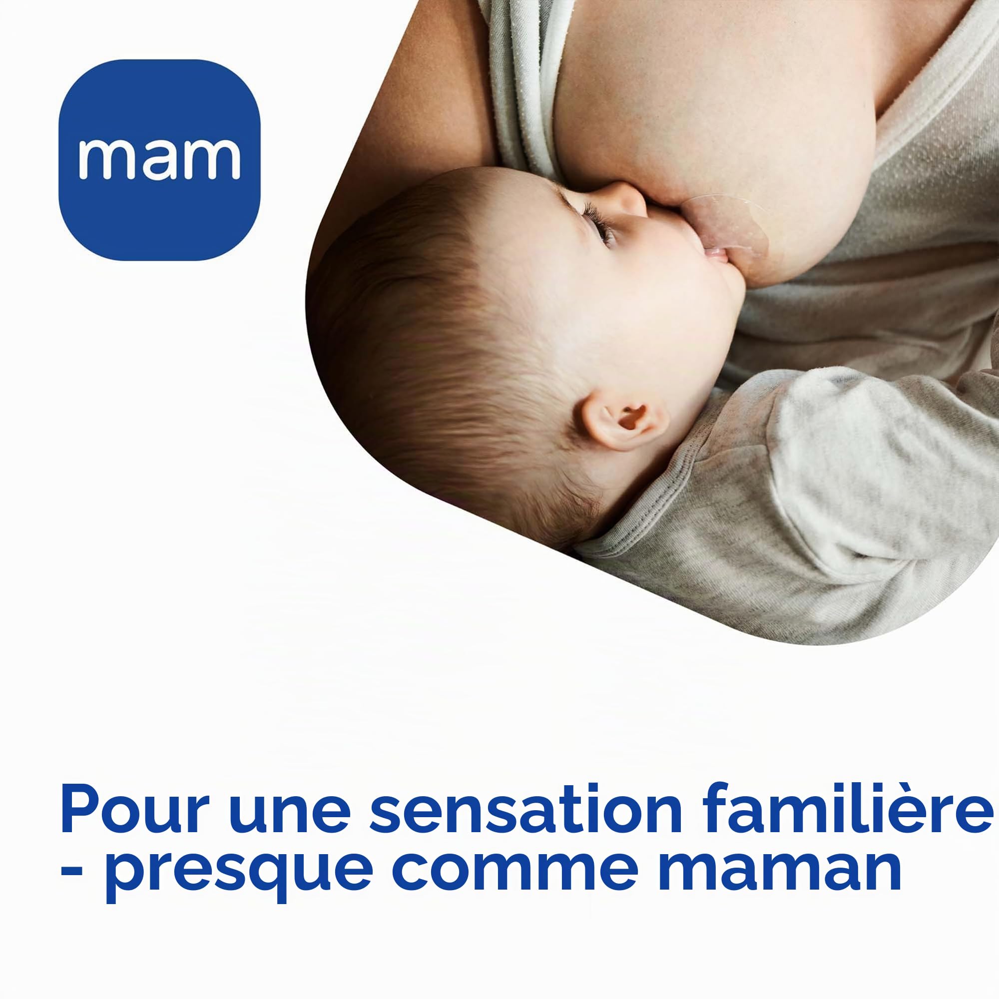 MAM Lot de 2 protège-tétons extra souples pour l'allaitement, taille M (Ø 20 mm), offrent un contact cutané maximal entre la mère et le bébé