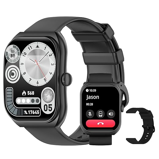 PEJE ZW01 Max Smartwatch Masculino à Prova d'Água 1ATM, 2.01" Tela Quadrada Full Touch, Compatível com iOS e Android, Bateria de 7-10 Dias, Relógio Inteligente com Chamadas Bluetooth.