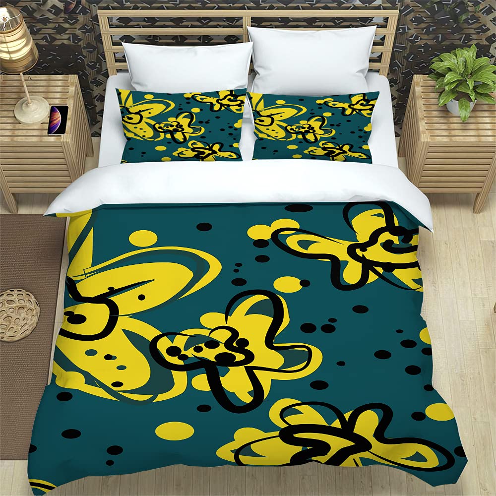 Housse de couette 240 x 260 cm douce et facile à enfiler pour simplifier le change du lit adulte