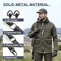 Vista 4 de EZshoot Eslingas de dos puntos 550 Paracord Correa ajustable con gancho de metal y giratorios sólidos para exteriores