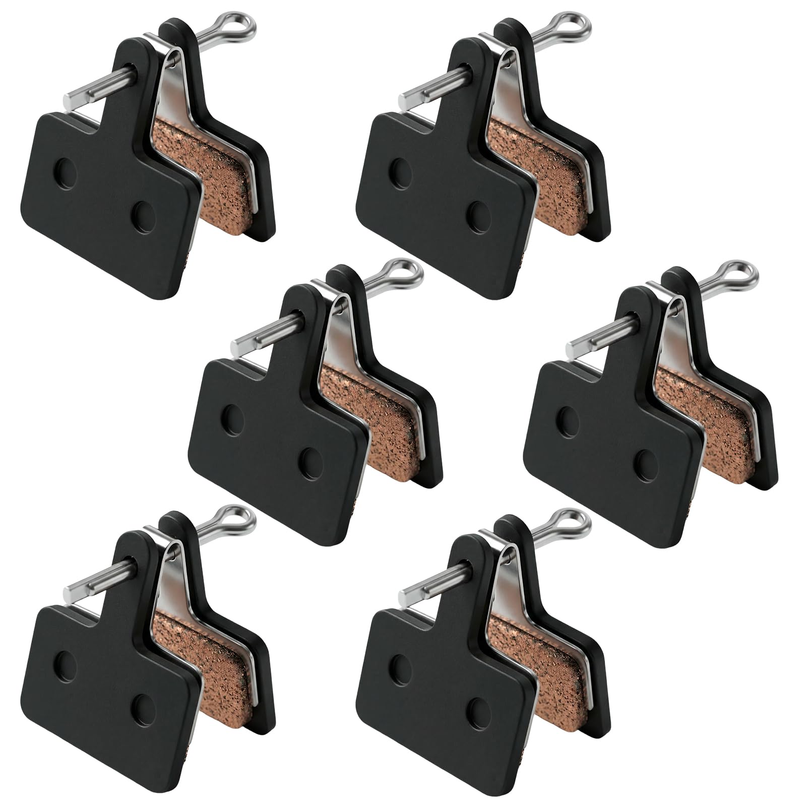 6 Pairs Bike Brake Pads, Brake Pads for Bicycle Compatible with Shimano Tektro TRP Deore B01S MT200 M525 M515 M495 M486 M485 T615 T675 MTB & E-Bike