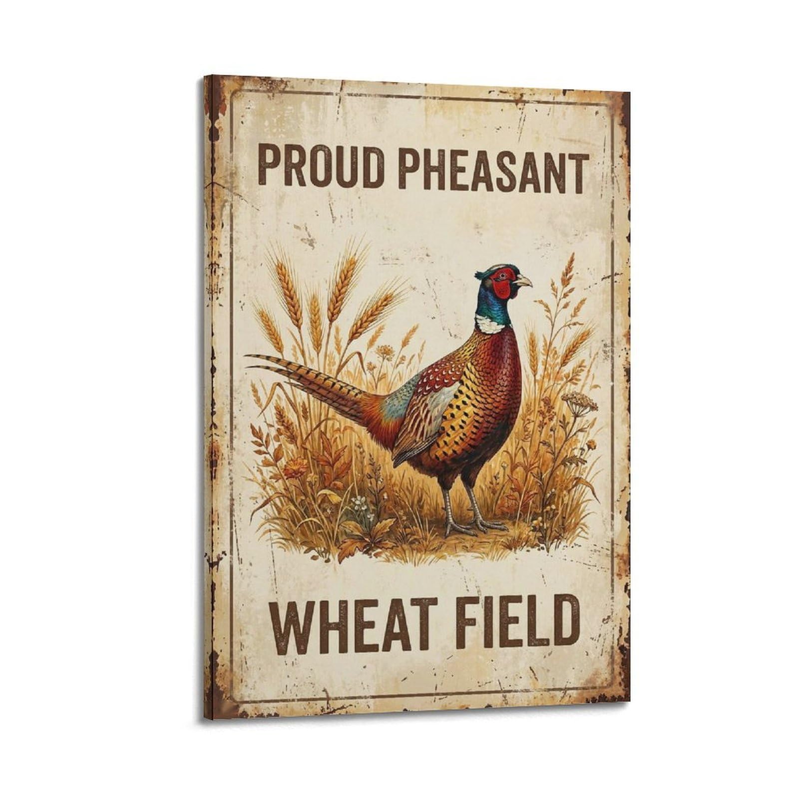 OKAHYS Harvest Farm Country Poster Pumpkin Blessings Rustic Modern Decorative Canvas Prints - Ideal Wall Art for Family, Man Cave, Game Room, Boys & Girls Bedroom 24x36inch