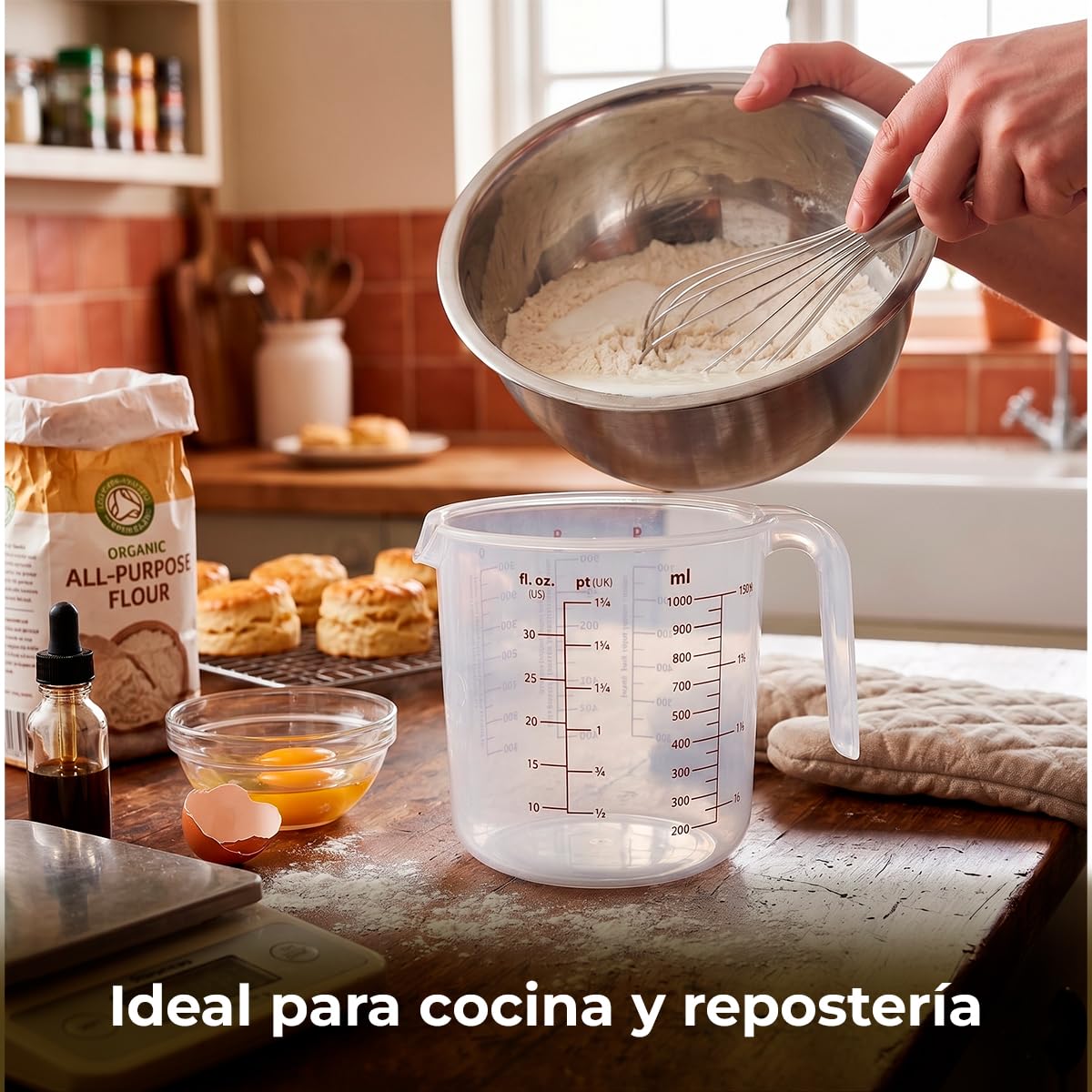 Tescoma - Jarra Medidora con Vertedor Delicia 0,5L – Vaso Medidor de Plástico - Ligera - Fácil de Usar en Cocina