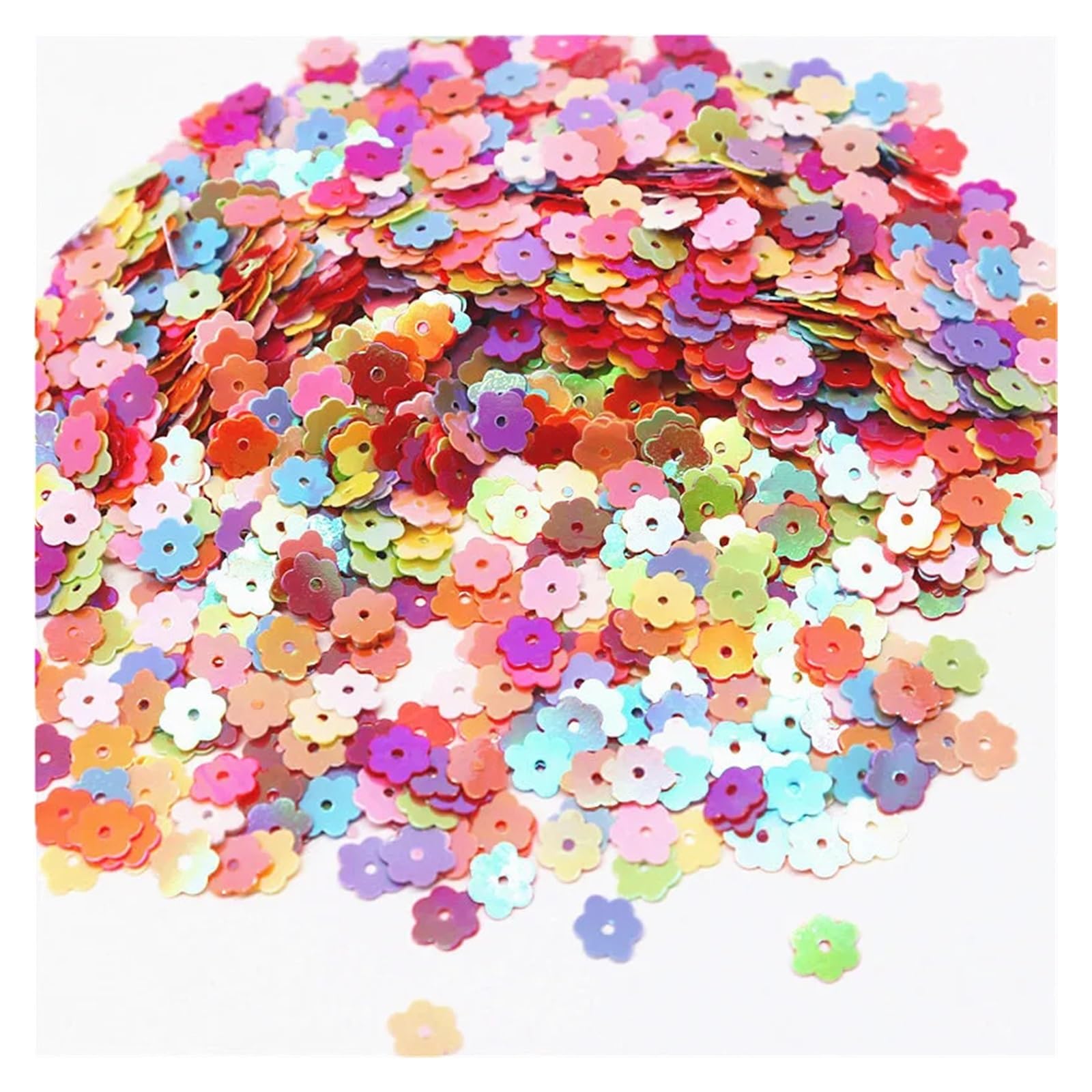 Glitzer-Blume, lose 200 g, 5 mm, flache Pflaumenblüte, Blume, Pailletten, Nähen, Handwerk, Glitzer-Pailletten, DIY-Zubehör, Nailart-Konfetti, 10 g, für DIY, Basteln, Nähen
