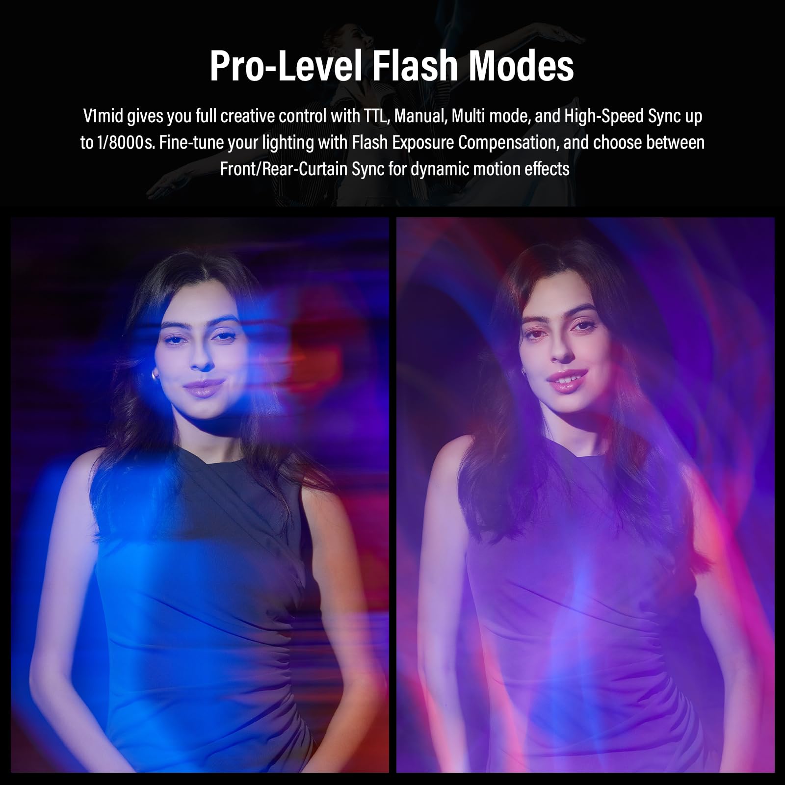 Godox V1 Mid C Flash Speedlite 55Ws TTL testa rotonda per Canon