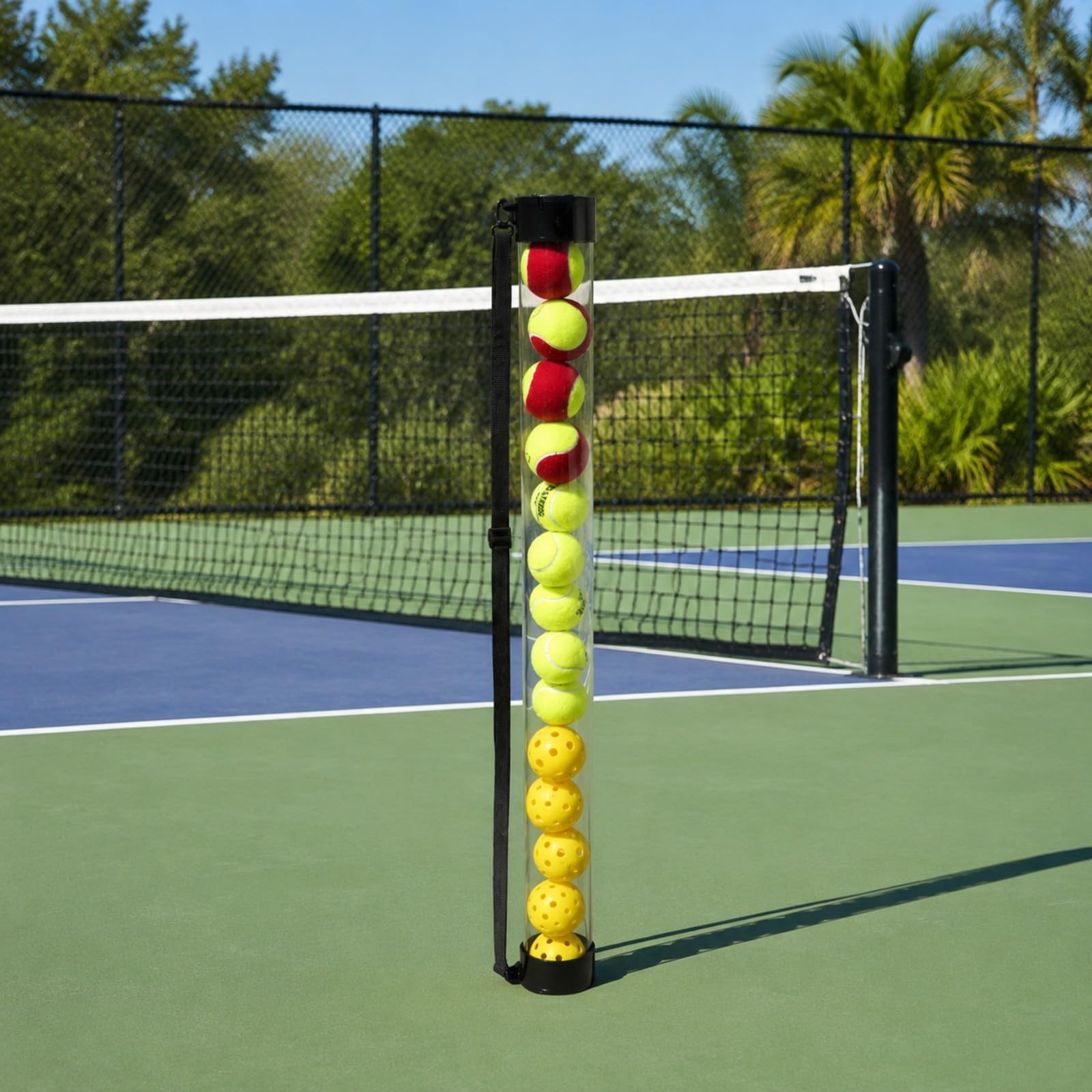 Tube Ramasge ngle Compact | Ergonomique, Ramasse-Balles Tennis Bandlière, Résistant Contre Chocs, Équipement