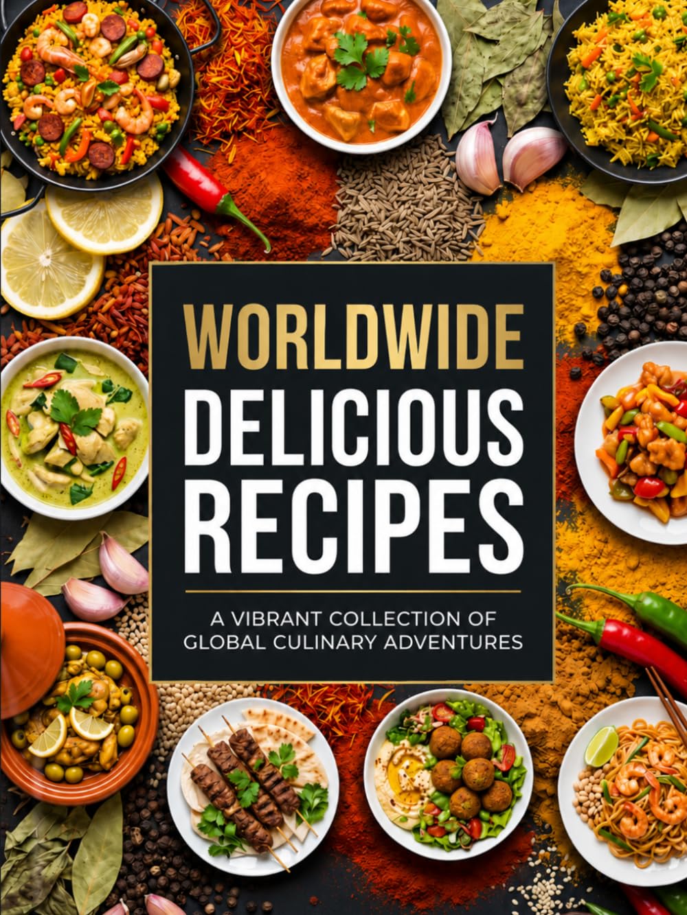 Worldwide Delicious Recipes: Easy International Recipes with Simple Ingredients, Classic Dishes, Homemade Meals and Global Flavors