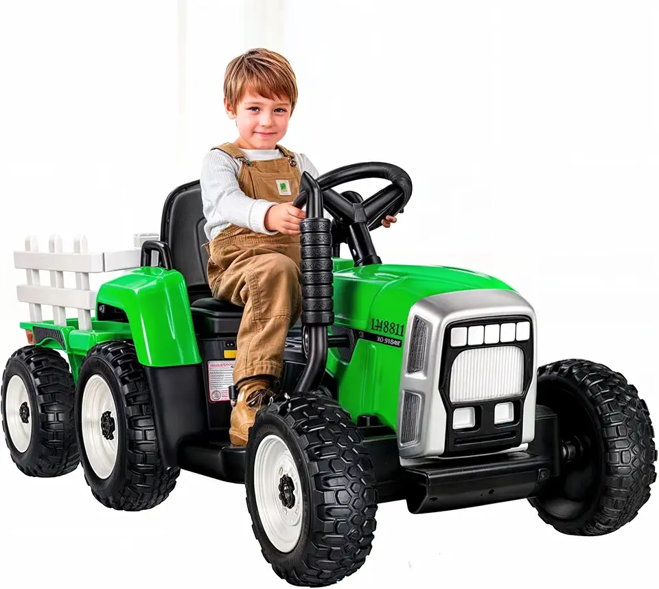 Mini Trator Infantil Eletrico Tratorzinho Elétrico de brinquedo para Criança 12v crianca de passeio sem controle remoto Grande Motorizado carrinho 1 lugares a bateria pedal acelerador eletrica