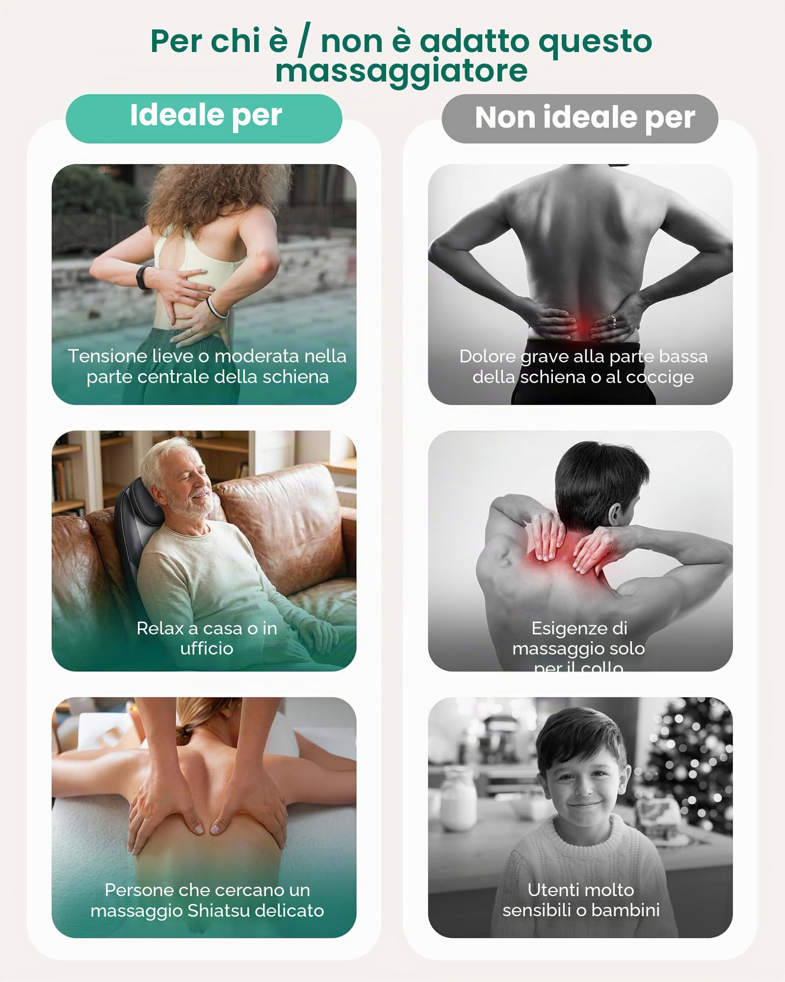 Snailax Sedile Massaggiante Shiatsu Massaggiatore Schiena con Calore Seduta Massaggiante a Vibrazione Massaggiatore Elettrico a Casa o in Ufficio