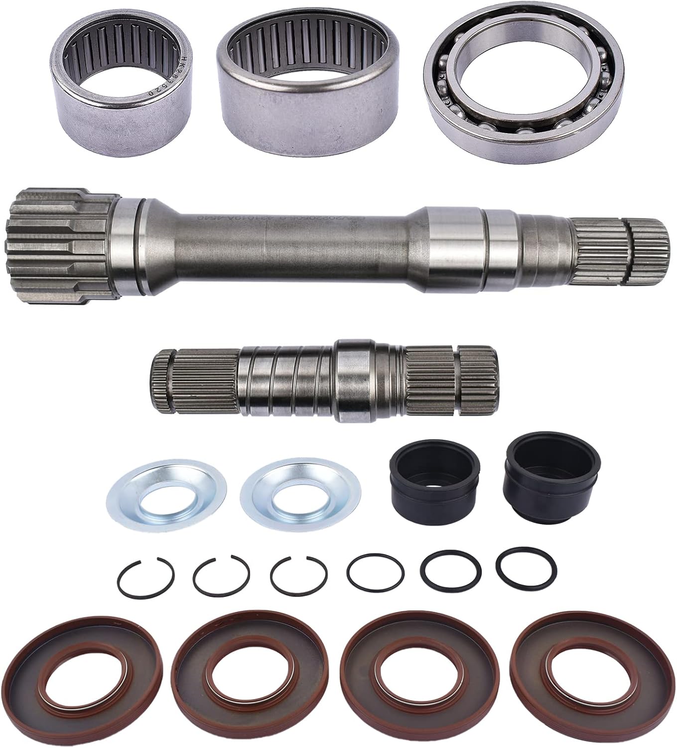 Front Differential Axle Intermediate Shaft Inner Shaft Kit 19pcs Fit For 2012-2018 Ram 1500 & 2019-2021 Ram 1500 Classic # 68146594AB, 68146594AA, 68257420AF, 68257421AF, 68257422AF, 722N695BKA