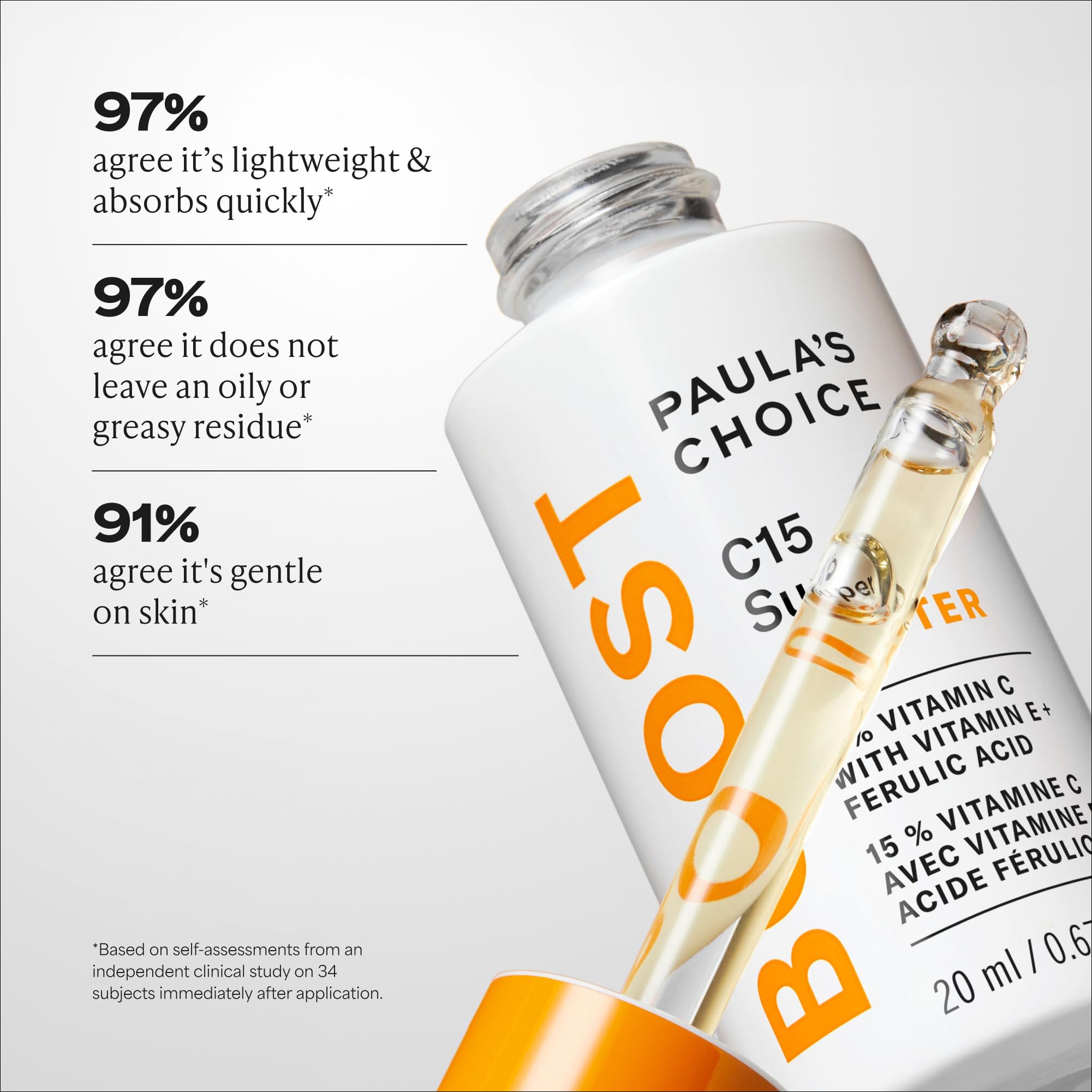 Paula's Choice 15% Vitamin C Booster, Gesichtsserum für ein Glow, 20 ml