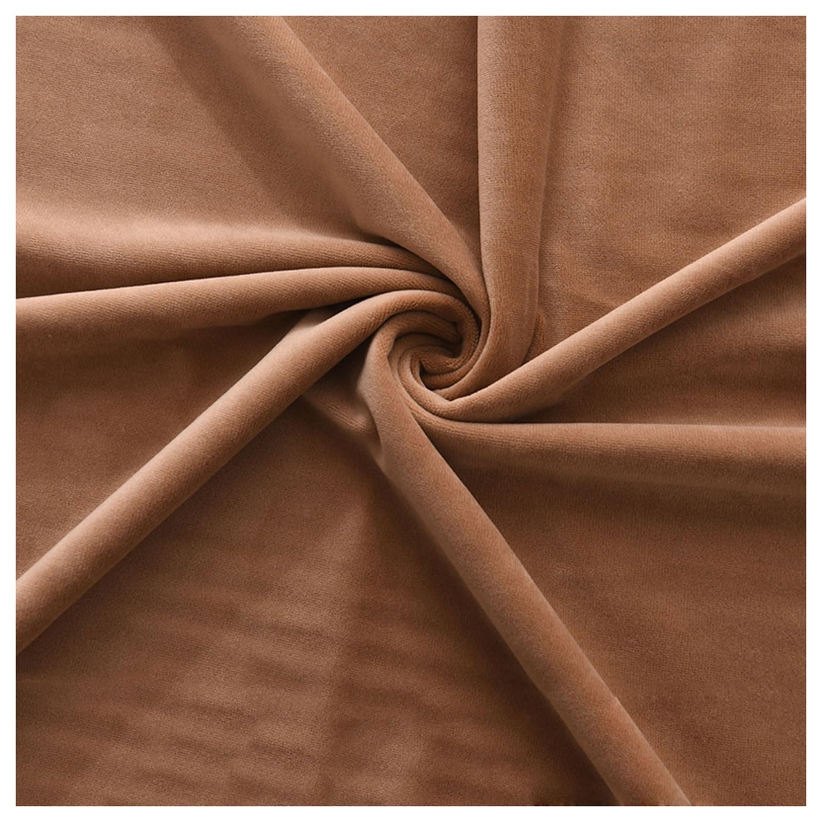 AITAF Brown Velvet Faux Fur Fabric Squares, 50x50cm, Solid Pattern, Quilted, DIY, Craft, Decoration