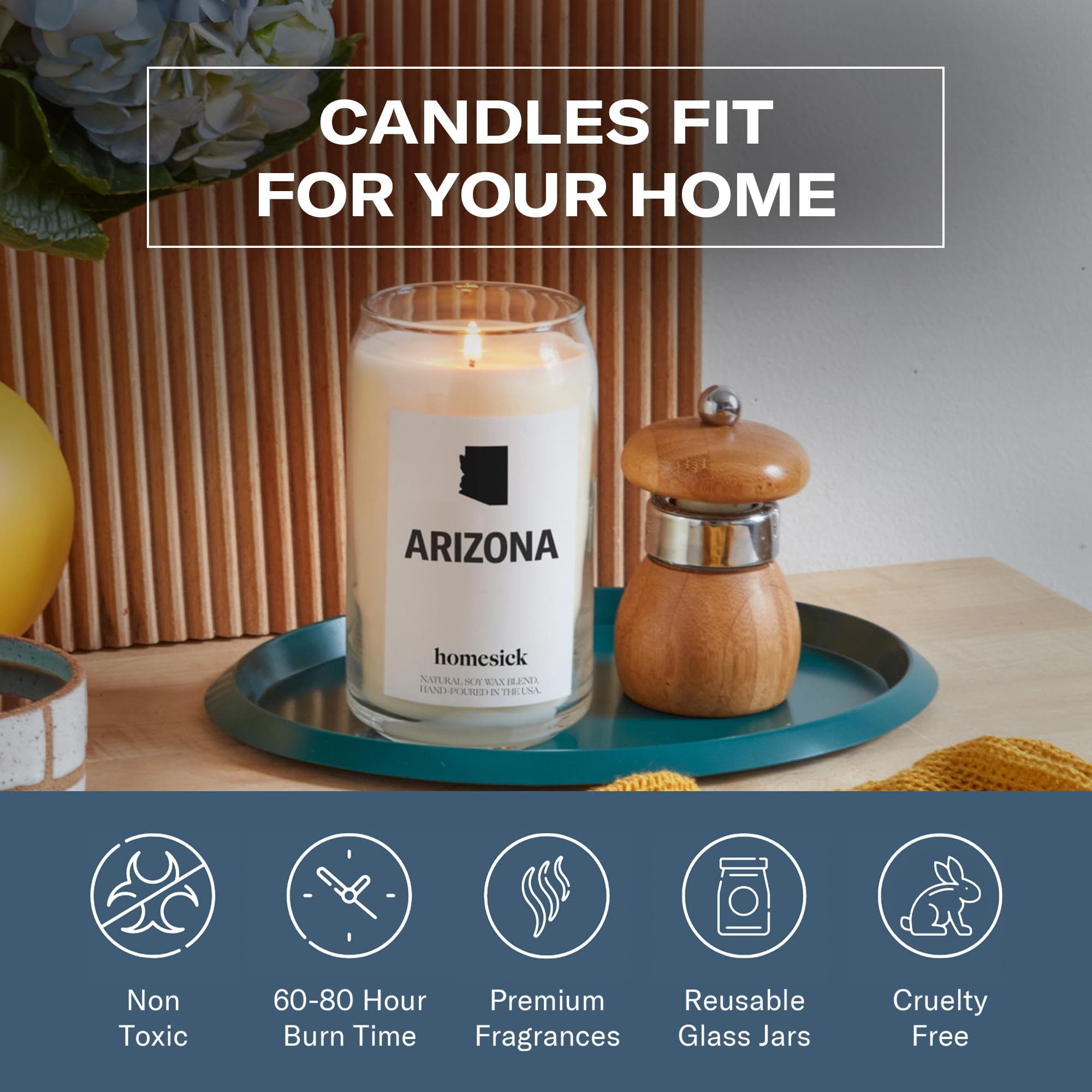 Amazon.com: Homesick Scented Candles for Home (Arizona) - 13.75 oz