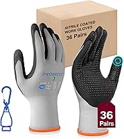 Vista 19 de PROMEDIX P Nitrile Coated Work Gloves,MicroFoam Safety Work Gloves Men,Seamless Knit Nylon&spandex Gloves with Grip