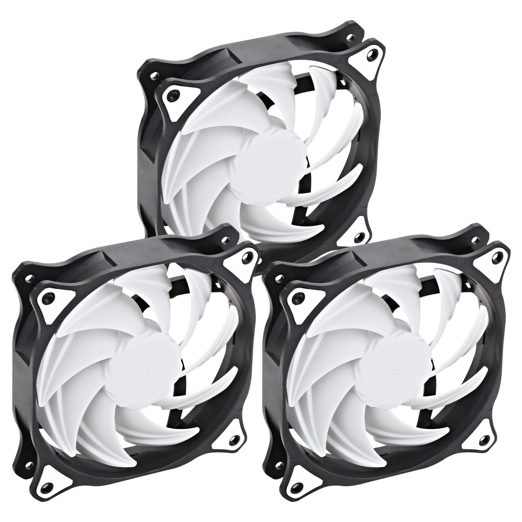 SAMA SF200 120mm Case Fans 3-Pack with PWM Hub – 4-Pin High