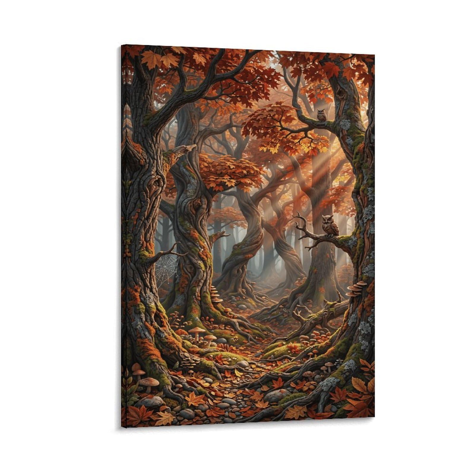 XPASHIQWC Autumn Red Maple Forest Wall Decor Poster Giclee Canvas Prints Modern Wall Art Picture Wall Hanging for Bathroom Wall Decor 20x30inch(50x75cm)