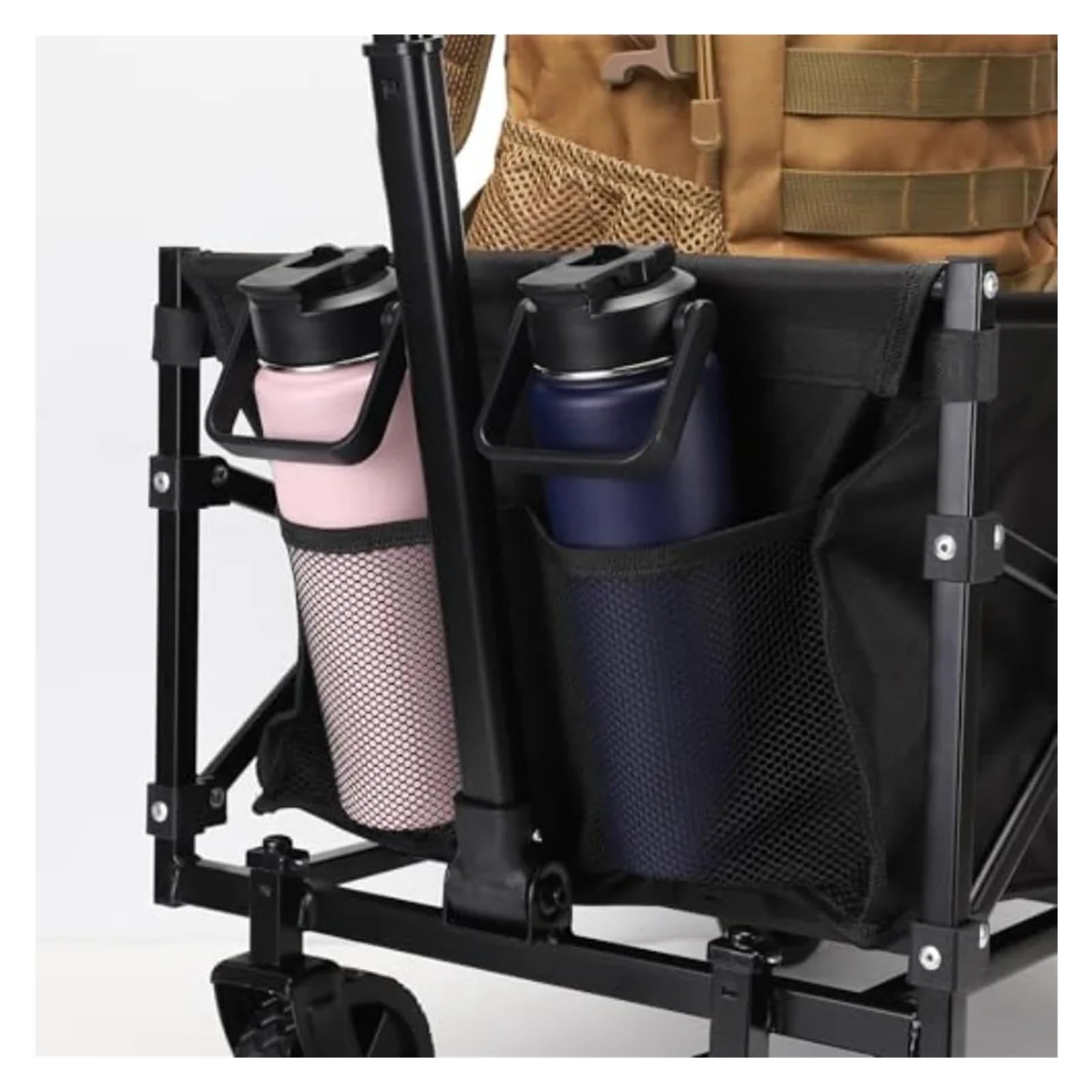 Carro de jardín plegable resistente para deportes, compras, camping y actividades al aire libre, carrito plegable para un fácil transporte