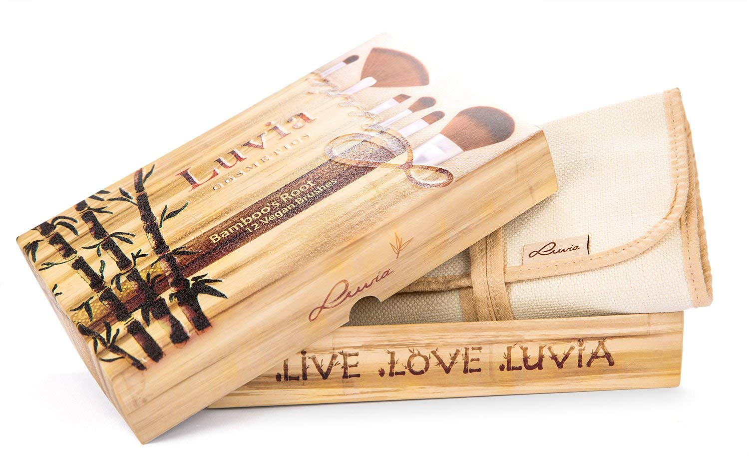 Luvia Cosmetics wegańskie pędzle kosmetyczne, 12 pędzli do makijażu, do skóry wrażliwej, pomysł na prezent dla kobiet