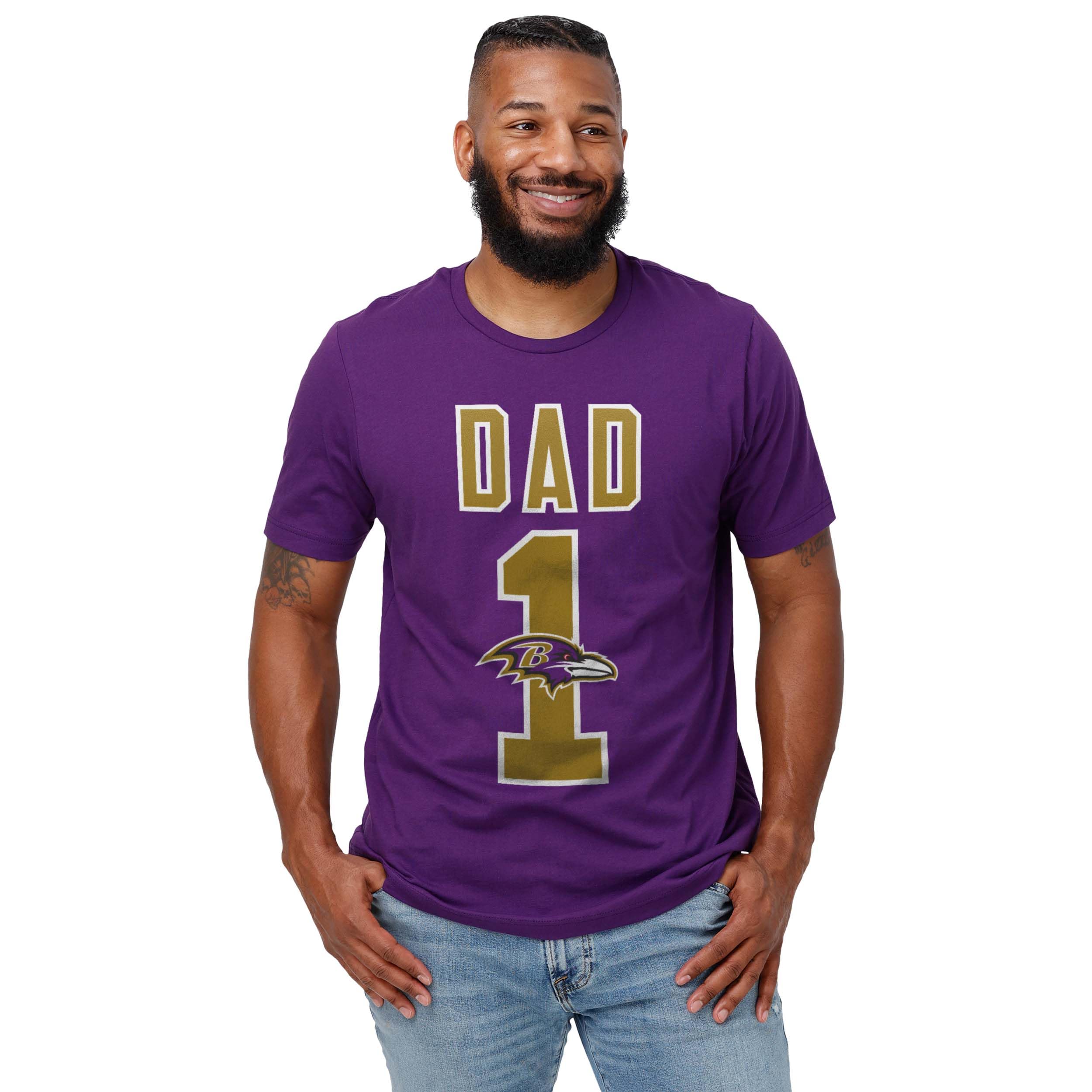 FOCO NFL Mens NFL Team Logo Tee Shirt #1 Dad T-Shirt
