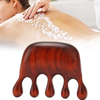 Pente de massagem de madeira feito à mão de sândalo, pontas redondas, pente de massagem para o couro cabeludo, pente de madeira para cuidados com o cabelo, pente de madeira, pente de bolso de sândalo de dente largo, pente de cabelo pequeno
