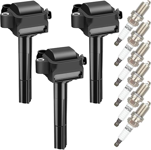 Aintier Bobinas de bobina de encendido y bujías de iridio UF155 para Toyota para Lexus Avalon Camry Sienna Solara ES300
