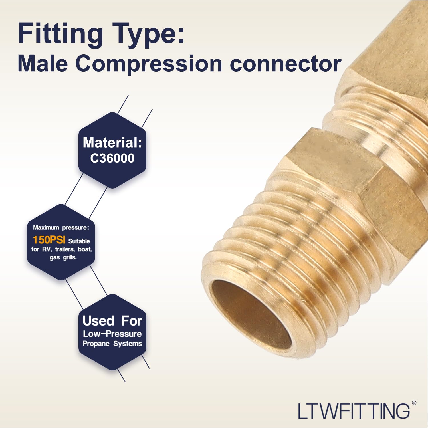 Fittings - Brass Compression Fitting