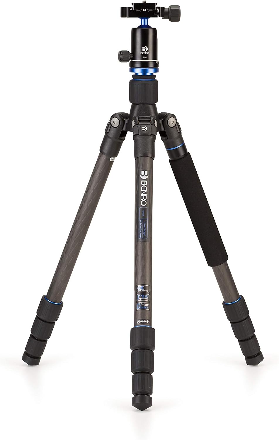 BENRO Travel Angel FTA18CV0 Carbon Fiber Tripod showing monopod conversion