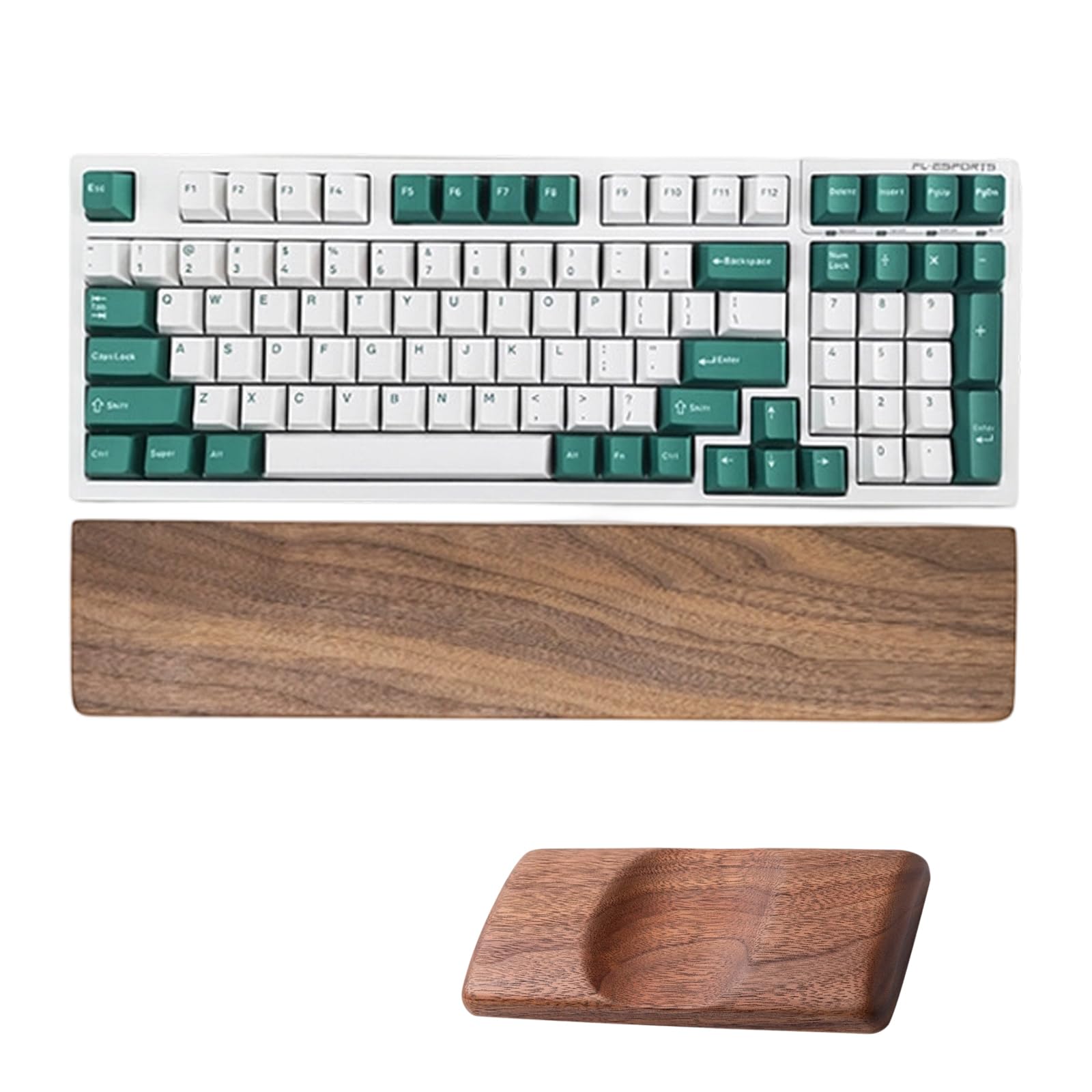 Tastatur-Handgelenkauflage und Handflächen-Pad-Set aus Naturholz, für Büros und Zuhause, Holz-Handgelenkauflage