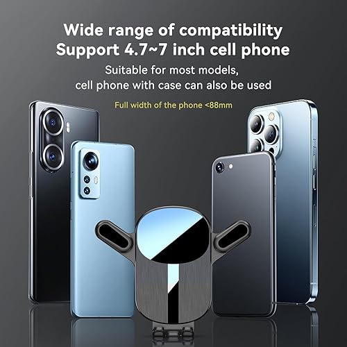 Miniatura 6 de Soporte de teléfono para automóvil, soporte de teléfono para parabrisas de automóvil, ventilación de aire, universal, manos libres, soporte para