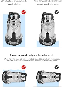 PolyGen Centrifugal Submersible Pump 12V DC 220W with 1/1.5/2 Inch Outlets for Large Volume Water Transfer DC Submersible Pump for Ponds and Pools