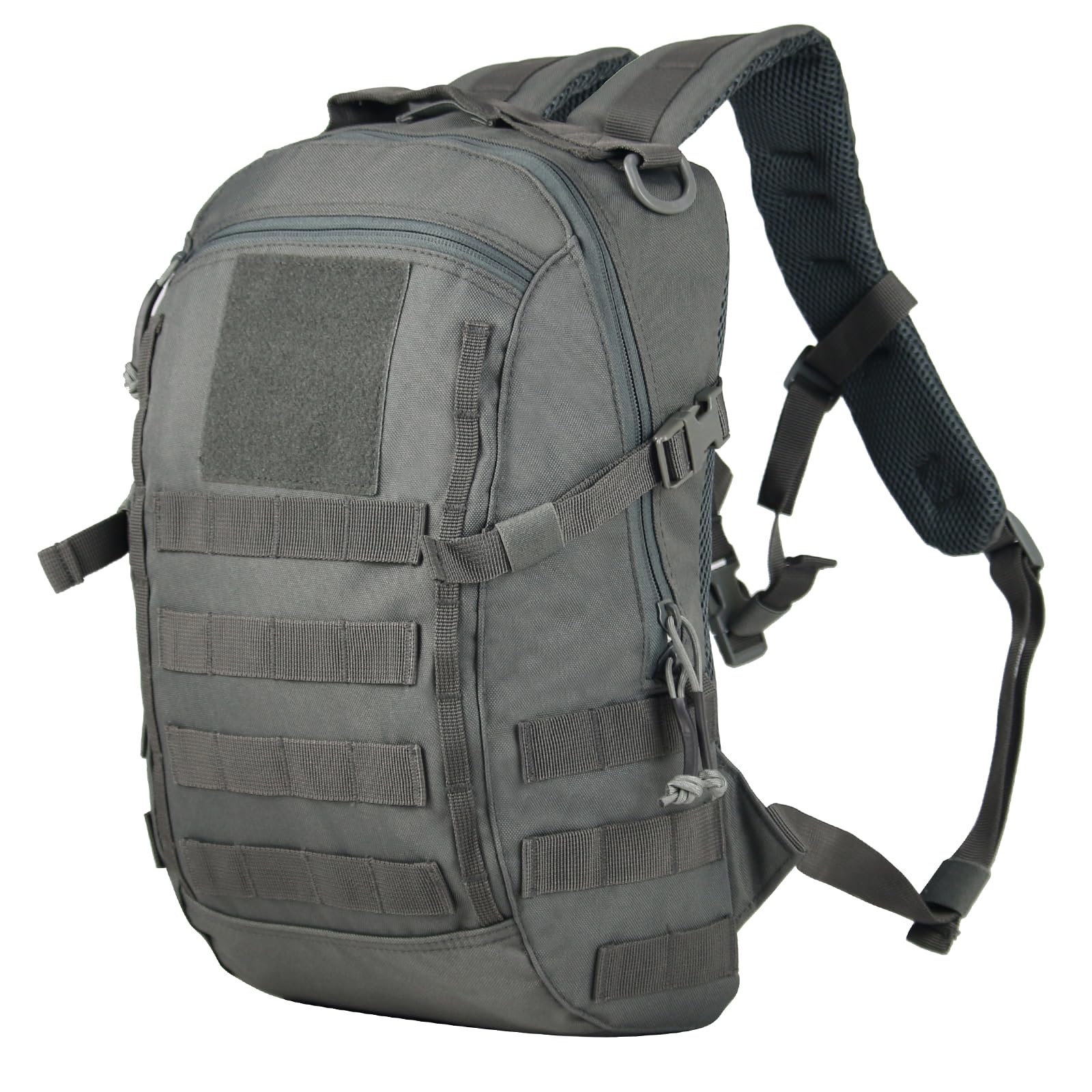 PAIWPHLI Small Tactical Backpack Military Daypack 12L Molle Bag Rucksack Army Daypack for Outdoor,Hiking,Camping,Travel (Grey)