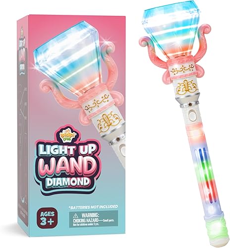 IPIDIPI TOYS Varita giratoria de diamante iluminada, juguete giratorio de princesa mágica, recuerdos de fiesta, juego de regalo, sorpresas de