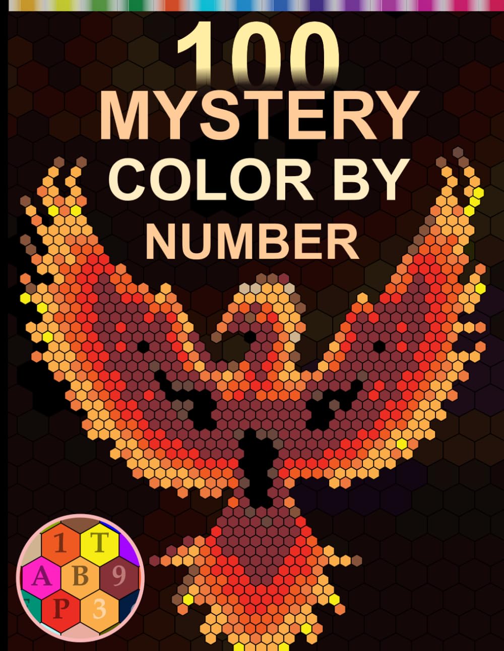 mystery mosaic color by number: mystery mosaics color by number black background