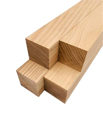 Barrington Hardwoods White Ash Lumber Square Turning Blanks 4 Pieces 2" x 2" x 18"