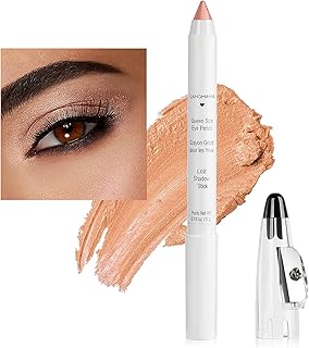 Glitter Eyeshadow Stick, 2-in-1 Shimmer Eye-Shadow Stick Eyeliner Pen, Shiny Pearl Cream Eyeshadow Crayon Eye Makeup, Waterproof Long Lasting Smooth Eyeshadow Pen (#02)