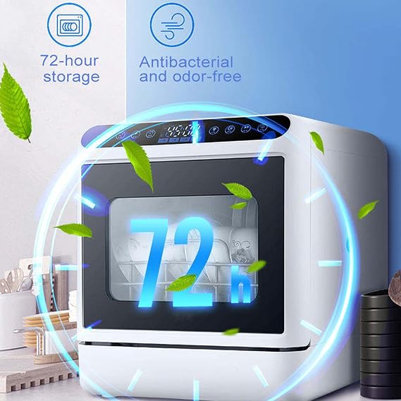 Mini Dishwasher, Table Top Dishwasher, Countertop Dishwasher Portable, 4 Programs, Built-in 5L Water Tank, Auto Dry, Strong &Fruit Wash, Small Dishwasher for Home, Apartment & Dormitory