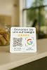 Stand / Sticker Card for Google Reviews – with QR Code and NFC – 6 x 6 cm (2x Pack White German)