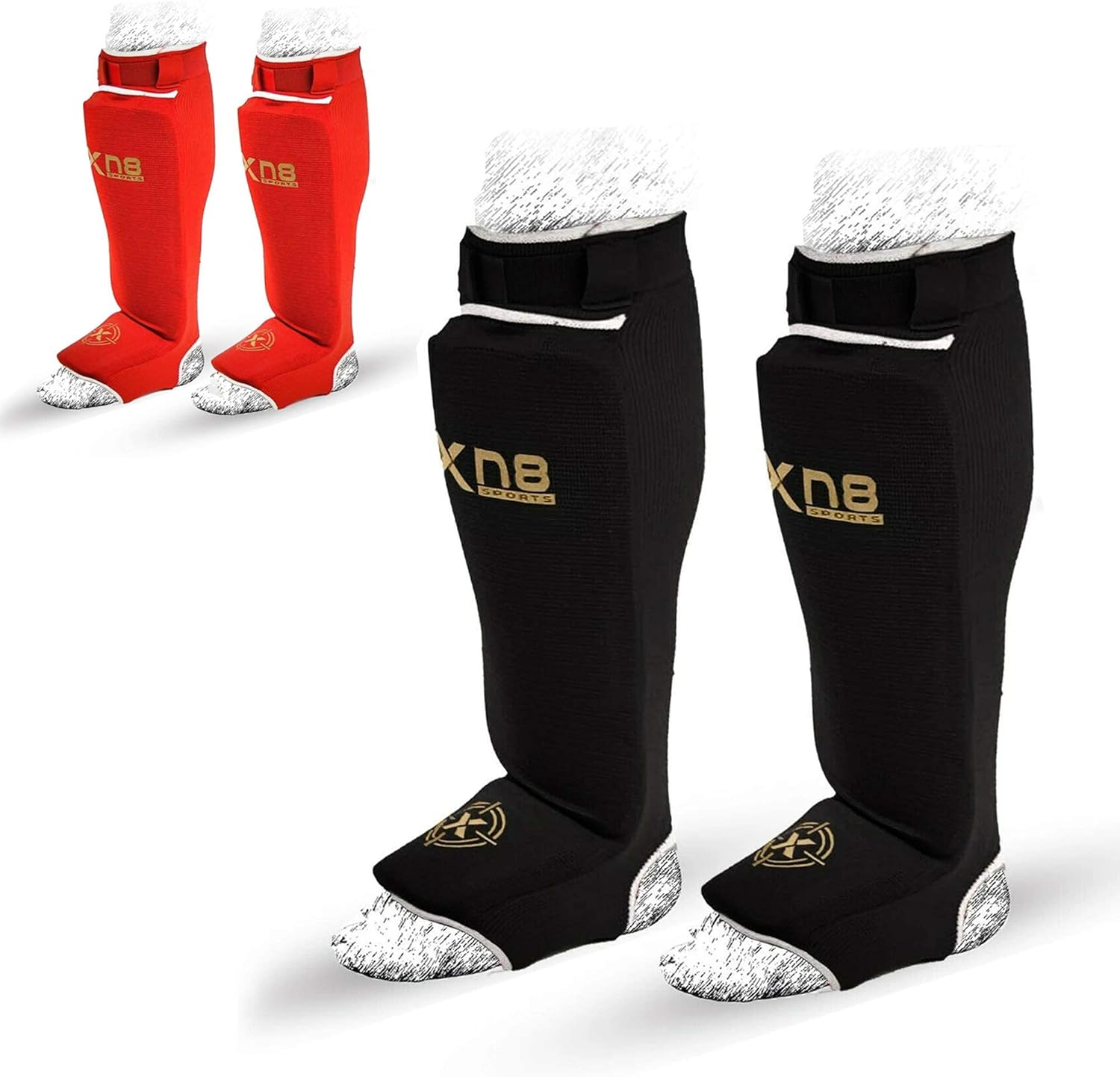 Xn8 MMA Shin Instep Guard KickboxingMuay ThaiSocks Foam SupportLeg