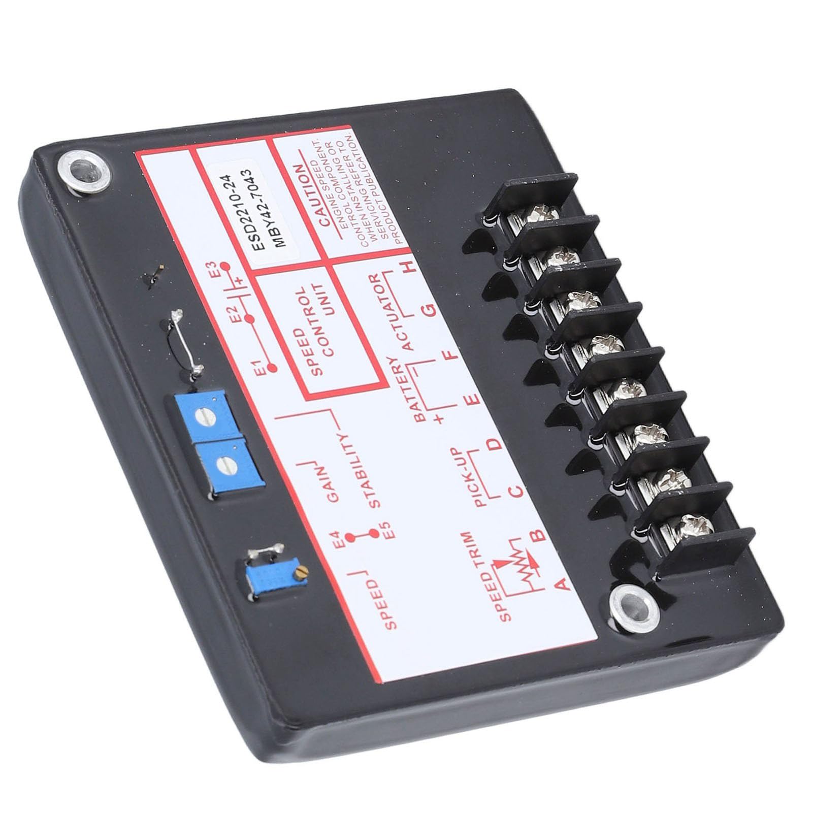 Kontroler Prędkości Generatora 12–24 V DC Natychmiastowa Reakcja Elektroniczna Tablica Sterownicza Ułatwiająca instalację, Szeroki Zakres Sterowania Siłownikiem, Zapobiega Napięciu Zwrotnemu