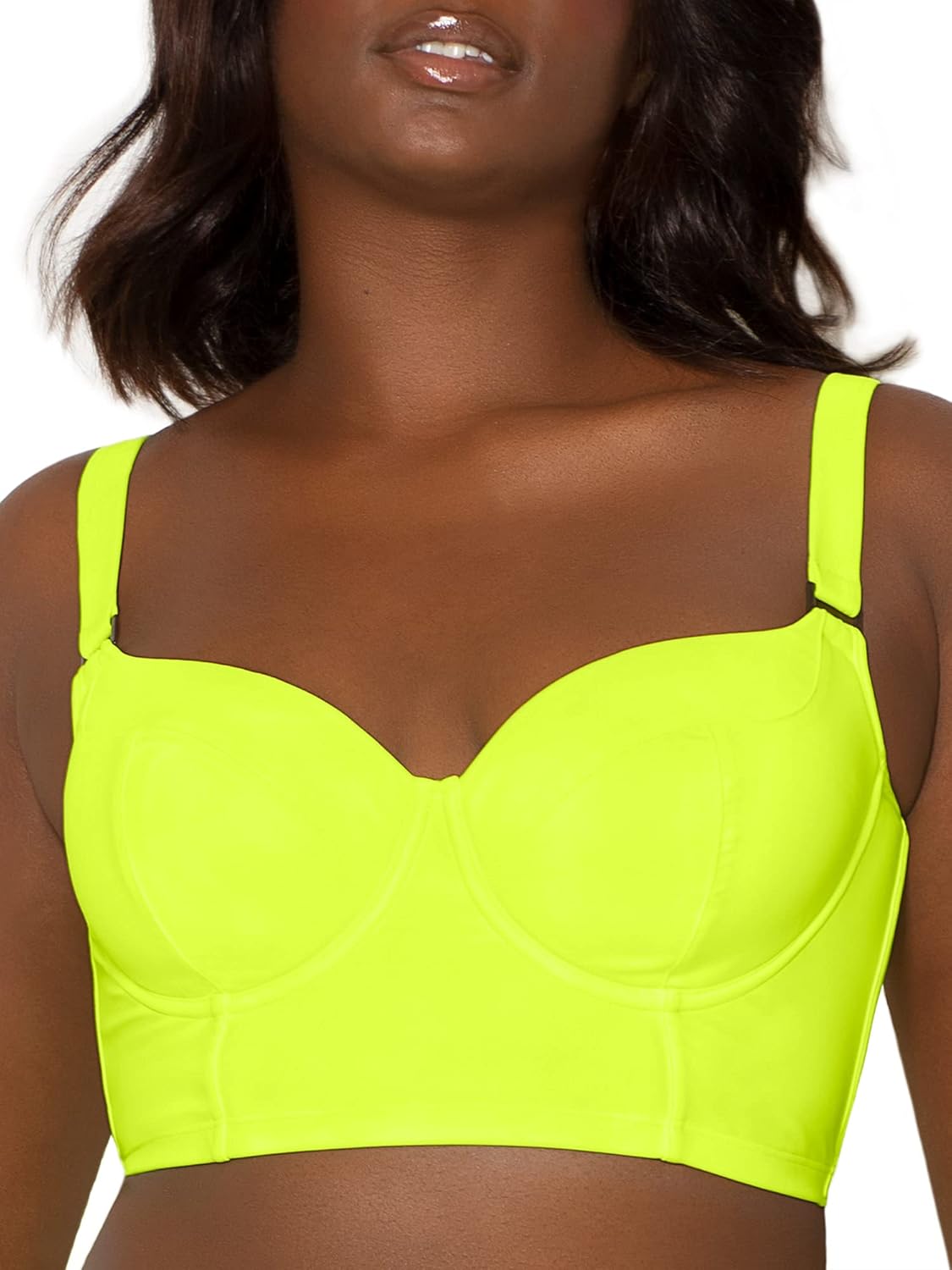 Plus-Size Full-Busted Supportive Underwire Swimsuit Bikini Top