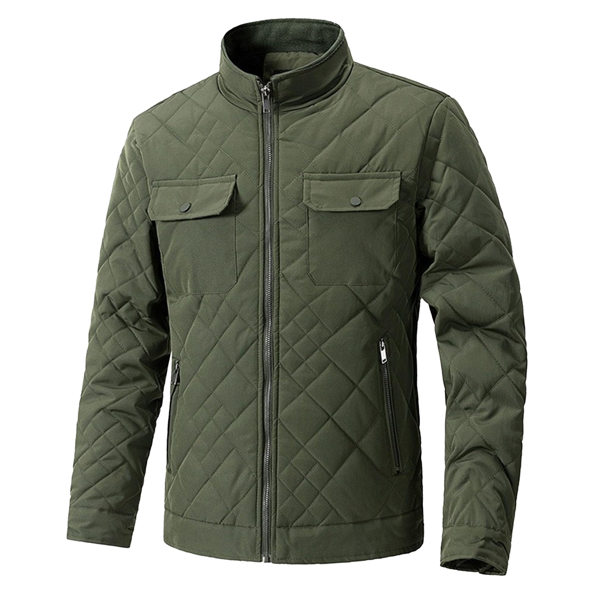 Chaqueta cálida de diamante grueso para combatir el frío sin llevar ropa pesada 7