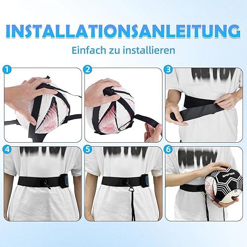 Miniatura 3 de Sportout Equipo de entrenamiento de voleibolfútbol, entrenador individual, cinturón ajustable para niños y adultos