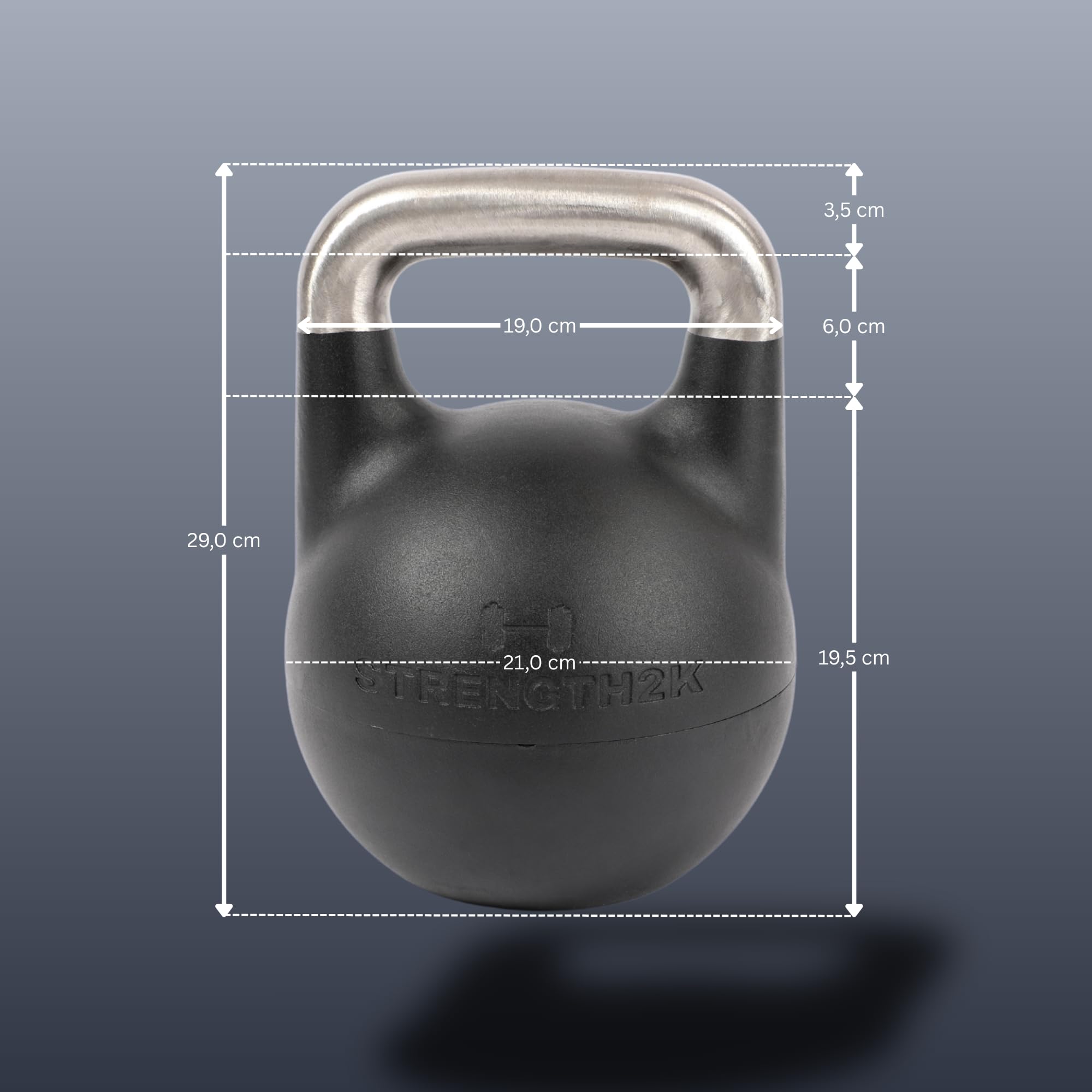 Verstellbare Kettlebell aus Gusseisen, 12–32 kg, Kugelhantel, Pulverbeschichtet, Krafttraining für Home-Gym und Studio