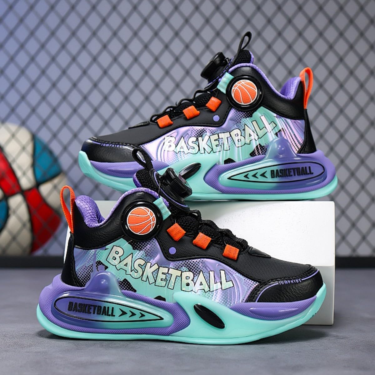 Chaussures de Basket pour Enfants Chaussures de Basket pour Filles Entraîneur de Basket Confortable Tennis Running Coach