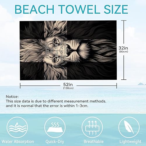 Miniatura 2 de Toalla de microfibra de calavera de azúcar Día de los Muertos, manta de playa a prueba de arena, calavera colorida con flor floral en negro, toalla