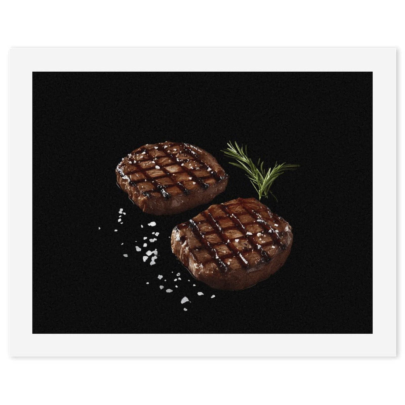 Lustiges Malen nach Zahlen für Erwachsene, Motiv: gegrillte Rindersteaks, Baumwolle, digitales Ölgemälde, Heimdekoration, Geschenk, 50 x 65 cm