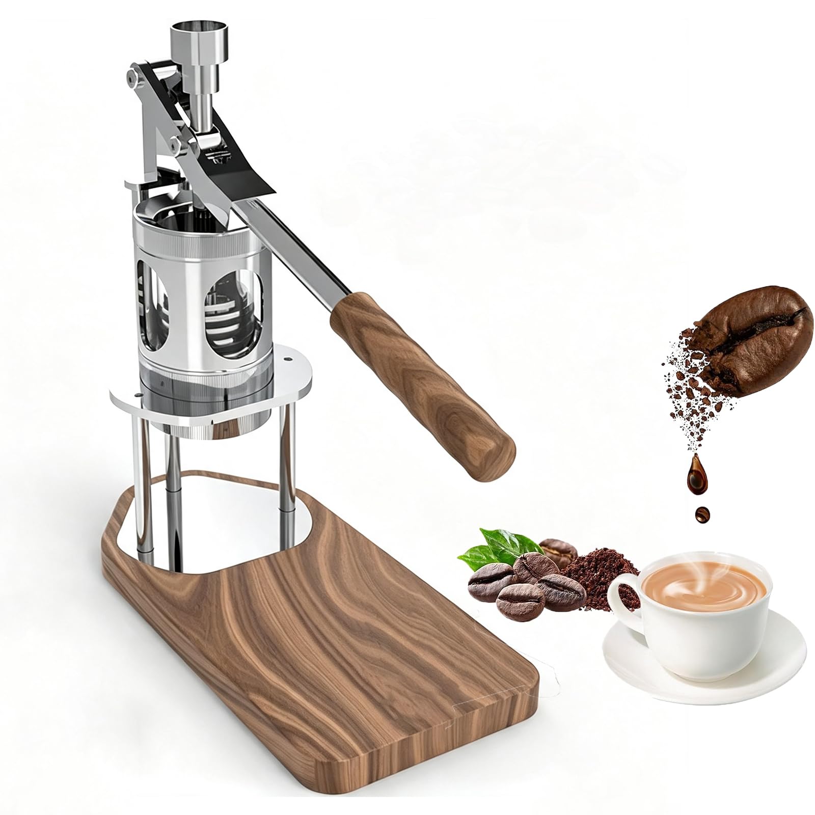 Macchina caffè Espresso Manuale, Macchina Pneumatica con Manometro